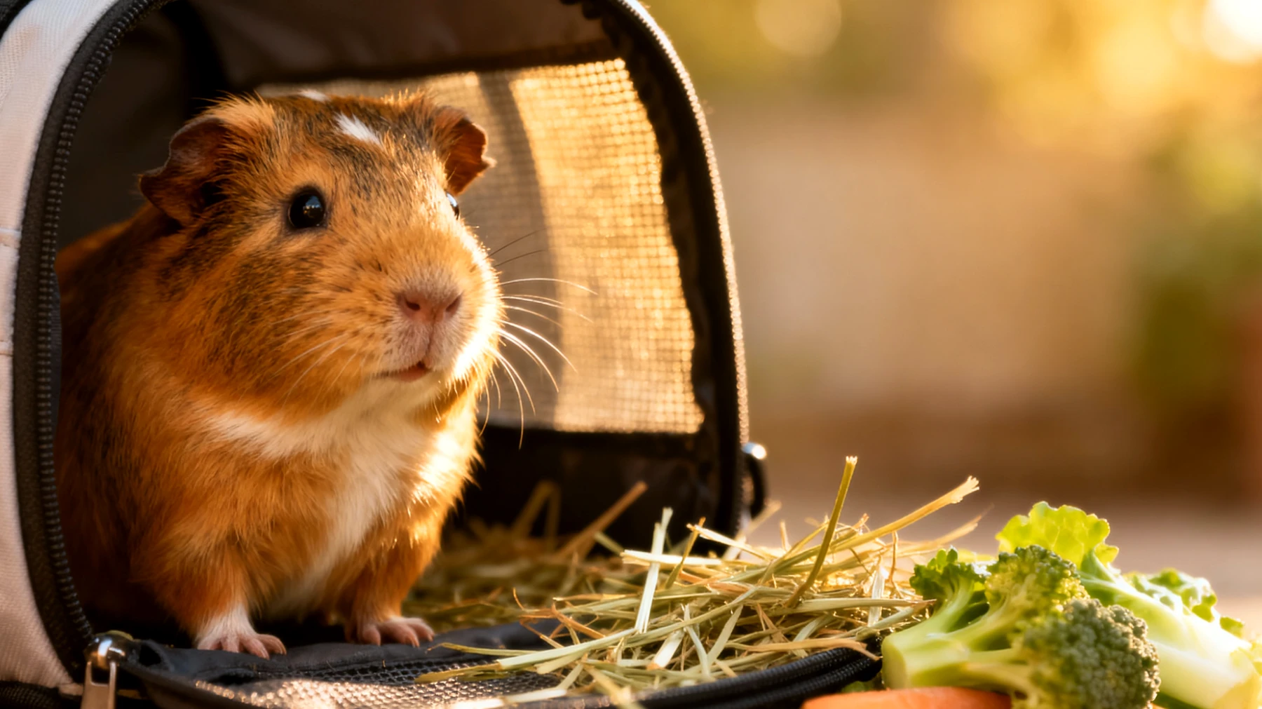 Meerschweinchen benötigen während einer Reise spezielle Ernährungsempfehlungen, um Stress zu minimieren und ihre Verdauung stabil zu halten, da sie kontinuierlich fressen müssen und empfindlich auf Futterumstellungen reagieren"